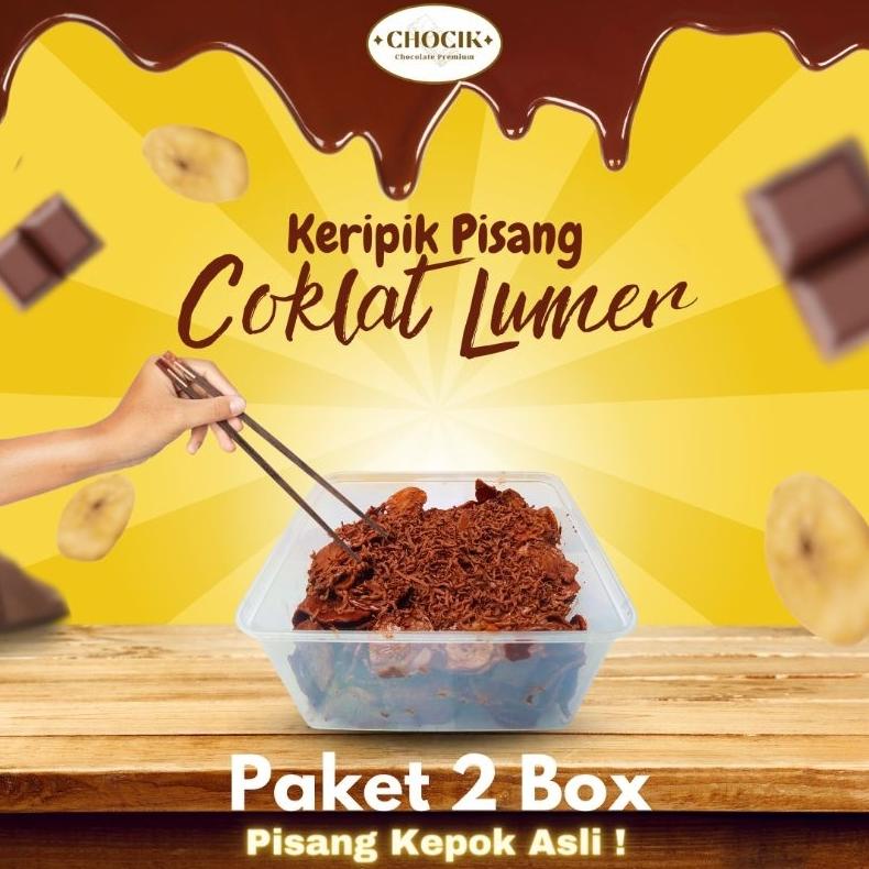 

Ready Keripik Pisang Cokelat Lumer Banana Chips Lumer 2Box