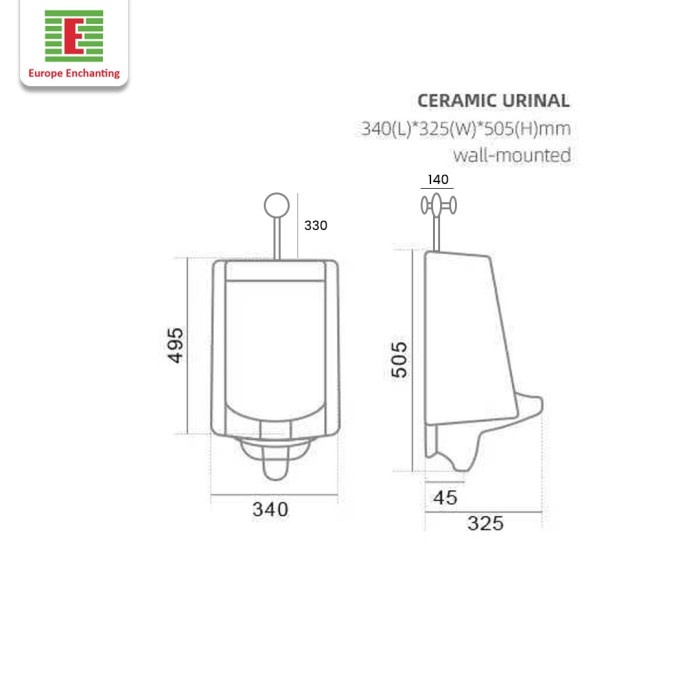 Urinal Toilet Europe Enchanting E1322M