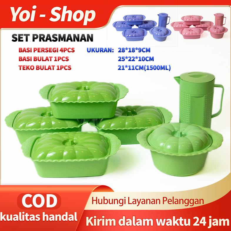 PROMO Yoi - 4+1+1=6PCSSet Prasmanan / Tempat Prasmanan / Set Basi Prasmanan