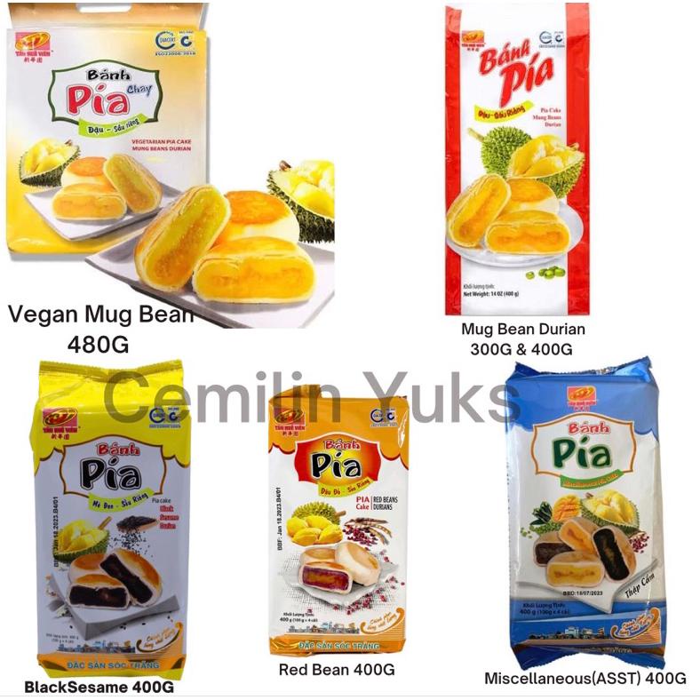 

Ready Banh Pia Chay Pia Cake Durian Vietnam 400g Bakpia Durian Tan Hue vien