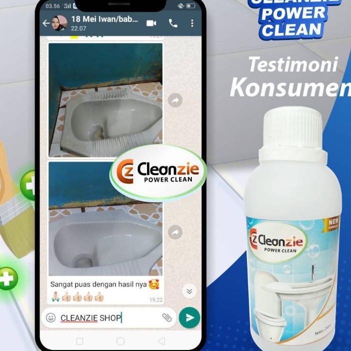 Cleanzie Power Clean Pembersih Ajaib Kerak Kamar Mandi Dan Kloset + Kuas