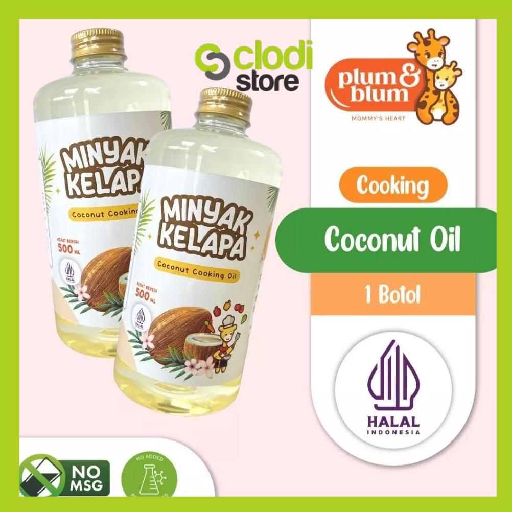 

Ready Plum & Blum Coconut Cooking Oil Minyak MPASI BB Booster 500 gram evoo