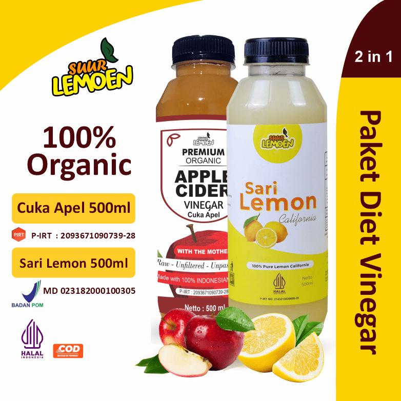 

Ready Paket Diet Sehat Bundling Cuka Apel + Sari Lemon Murni By Suur Lemoen ID