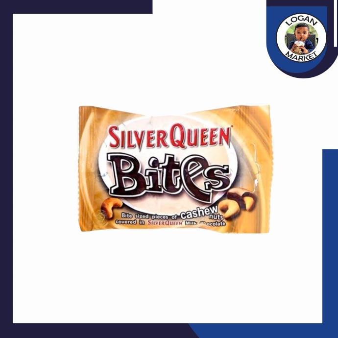 

Silverqueen Bites Coklat Cashew Mede Almond Dark 35gram 35 gram
