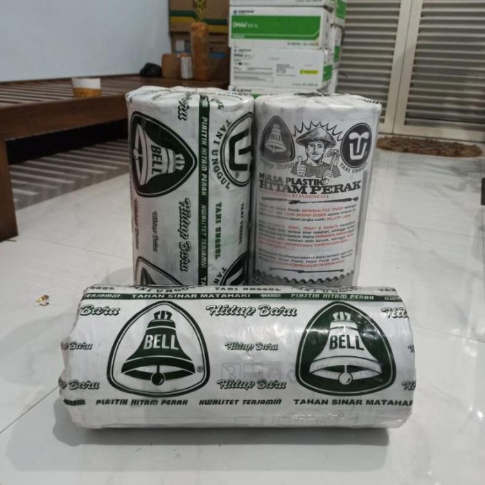 Terbaru Mulsa Bell 9 Kg Lebar 80 Cm Plastik Hitam Perak Penutup Lahan Promo Terlaris
