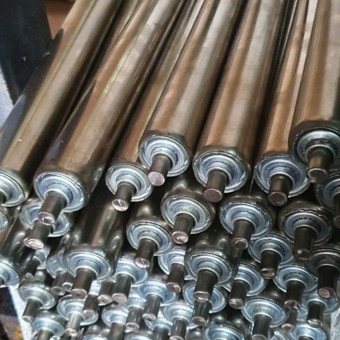 gravity roller stainless 304 38mm x 200mm as 12