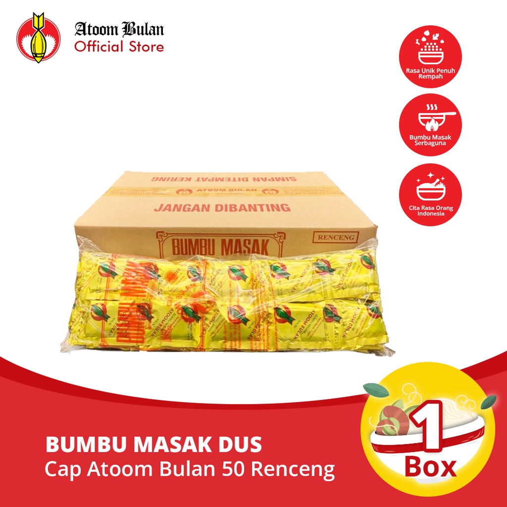 

Bumbu Masak Cap Atoom Bulan 7gr Renceng - (1 dus - 50 Renceng)