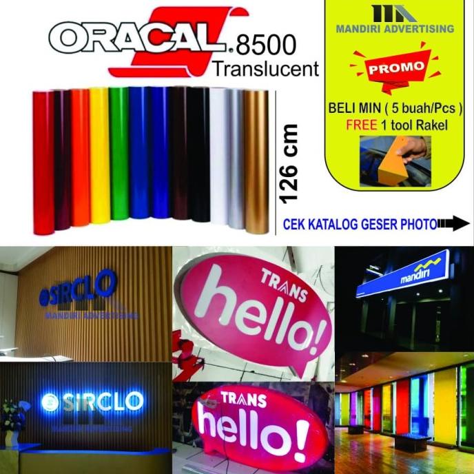 Stiker Warna - Oracal 8500 Translucent Pengiriman Cepat