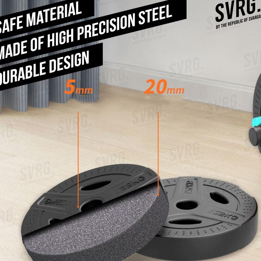 Svarga Adjustable Barbell 6 In 1 - Dumbbell - Kettlebell - Barbel 20Kg