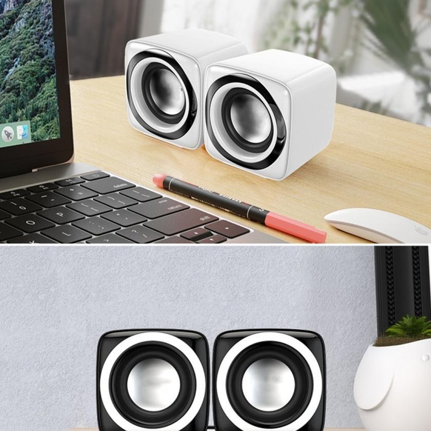 Speaker 2.0 Komputer / Laptop Multimedia Lampu Led / Speaker Gang Laptop Komputer L-9090 Led Rgb Lig