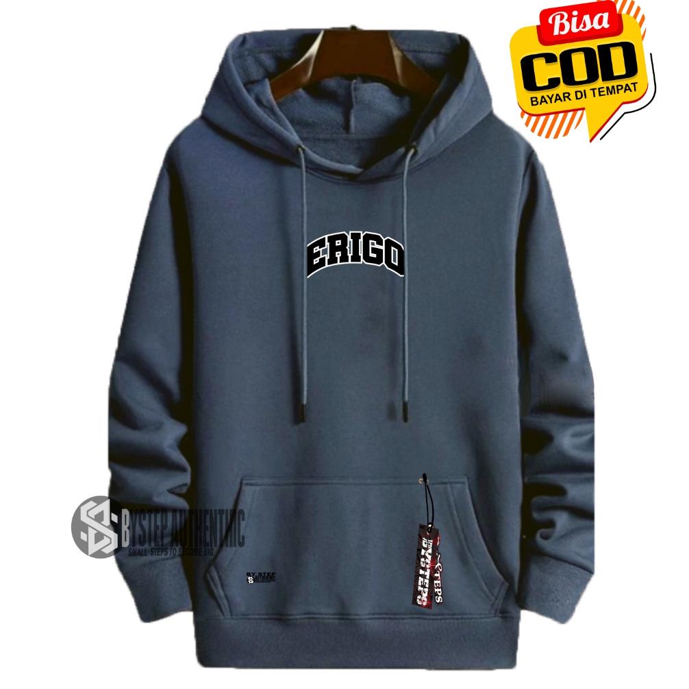 Populer Sweater Hoodie Pria Distro Original Erg Brand Unisex Cewek Cowok Keren Bahan Tebal Switer Su