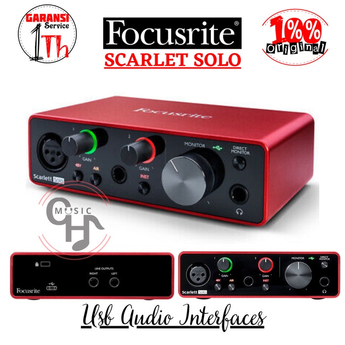 Focusrite Scarlett Solo Soundcard Recording