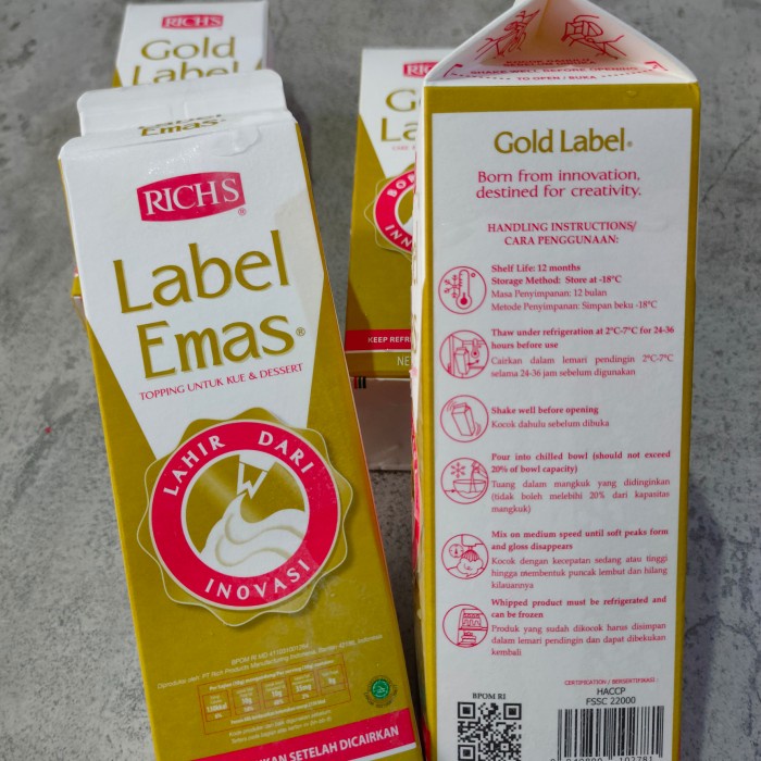 

Promo Rich'S Gold Label Non Dairy Whipping Cream 907 G Rich