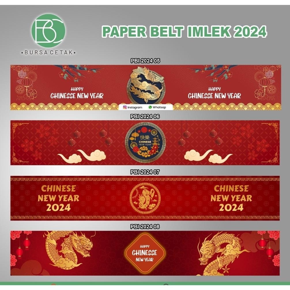 

TRY Paper Belt Imlek / Sleeve / paperbelt Segel Hampers CNY TERLARIS