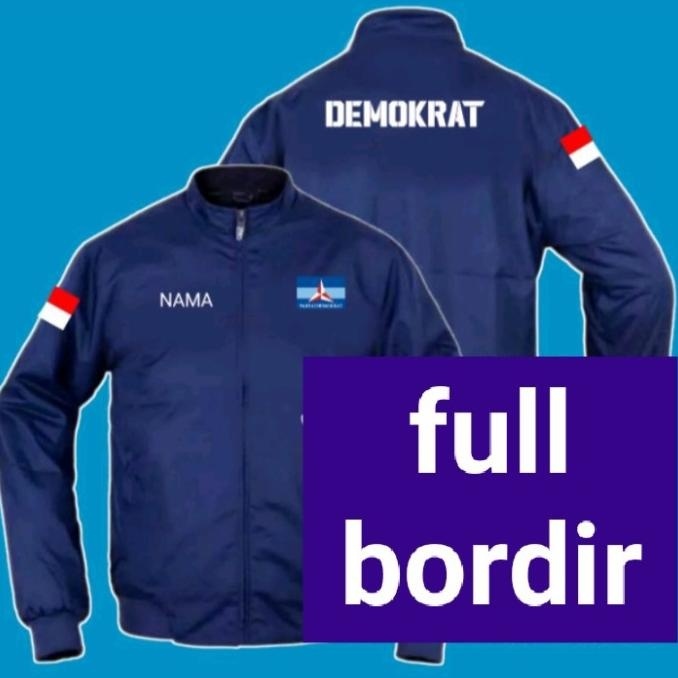 READY STOCK JAKET BOMBER DEMOKRAT JAKET BOMBER PARTAI DEMOKRAT JAKET PARTAI DEMOKR !!!!!
