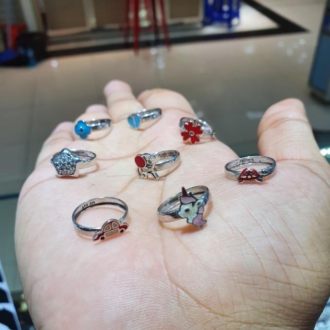 BIG SALE CINCIN ANAK EMAS PUTIH KARAKTER LUCU 