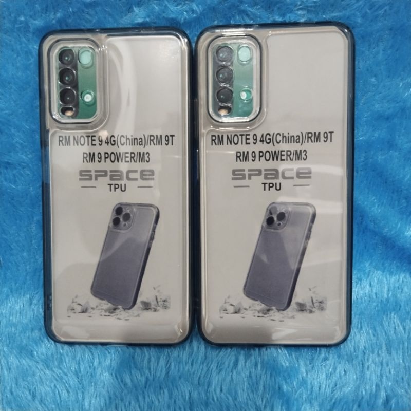 SoftCase Casing Clear REDMI 9T Silikon Case Bening Transparan Hitam Pelindung Belakang hp