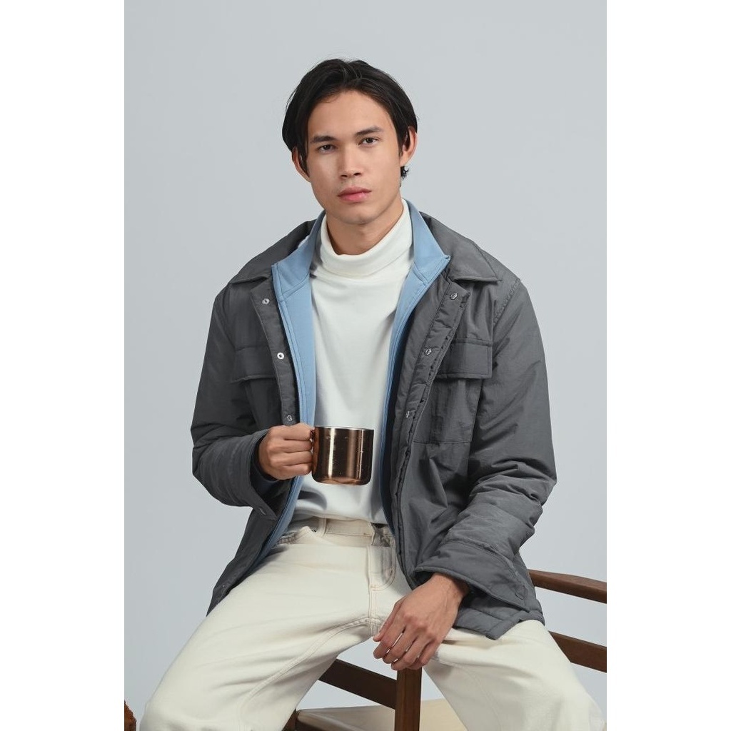 READY STOCK JAKET PREPP STUDIO PUFFED JACKET GREY 