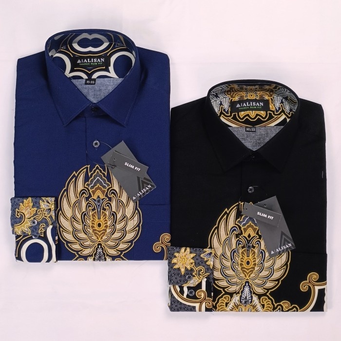 Kemeja Batik Alisan Panjang Slim Fit