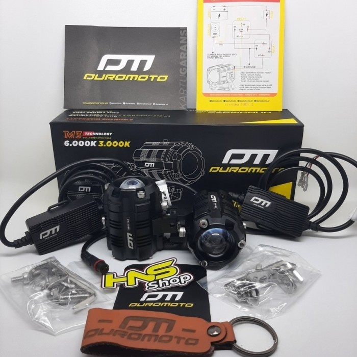 DUROMOTO M3 LAMPU LED FOGLAMP LAMPU TEMBAK MOTOR MOBIL PREMIUM