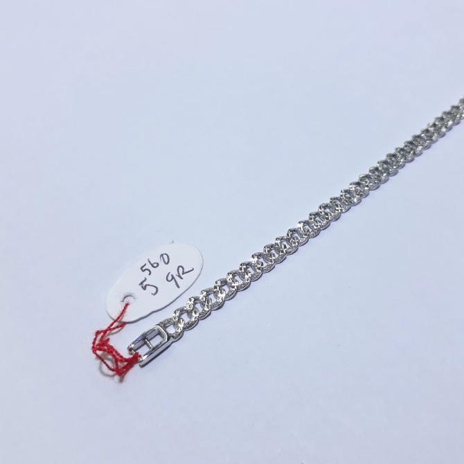 TERBARU GELANG RANTAI ANAK EMAS PUTIH 75% BERAT 5.56 GRAM PANJANG 13.5CM 