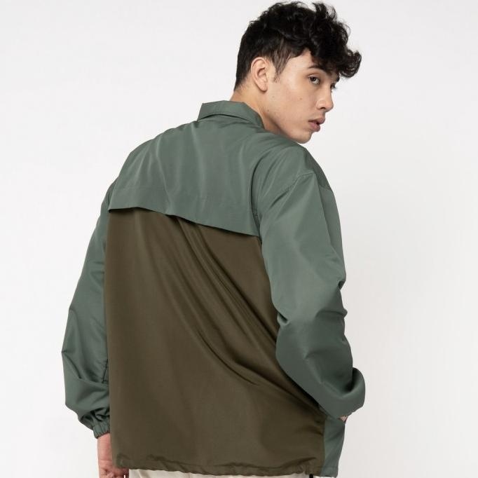 NEW PRODUK M231 JAKET COACH TWO TONE DARK GREEN BACK ON TRACK 2584B 