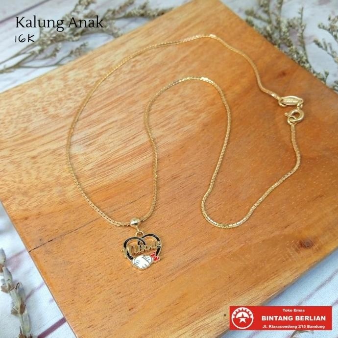 READY STOCK KALUNG ANAK 16K MINNIE MY MELODY KOYE EMAS ASLI KADAR 700 KADO MAS TUA 