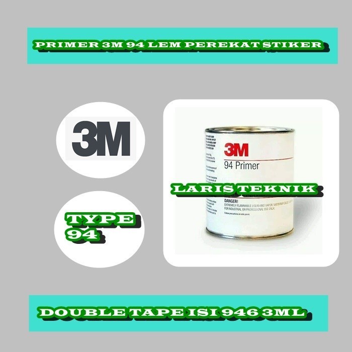 [New] Primer 3M 94 Lem Perekat Double Tape Isi 946 3Ml Lem Perekat Stiker. Diskon