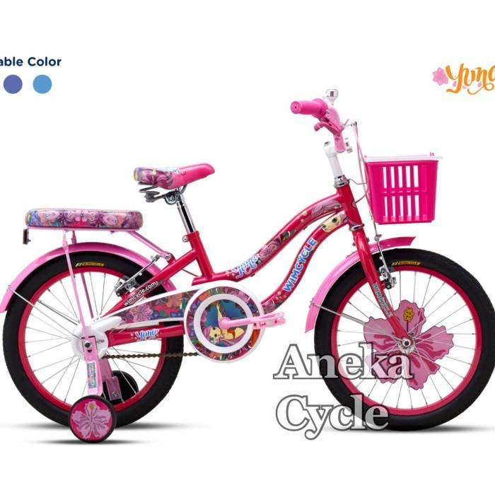 [Original] Sepeda Anak Roda Empat Cewek Mini Wimcycle Yuna Mermaid 16 Inch Terbaru