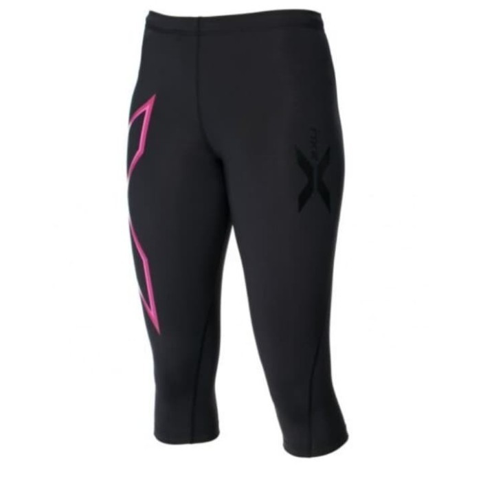 ✅Baru Celana Lari 2Xu Women'S 3/4 Compression Tight - Black Ice Pink Diskon