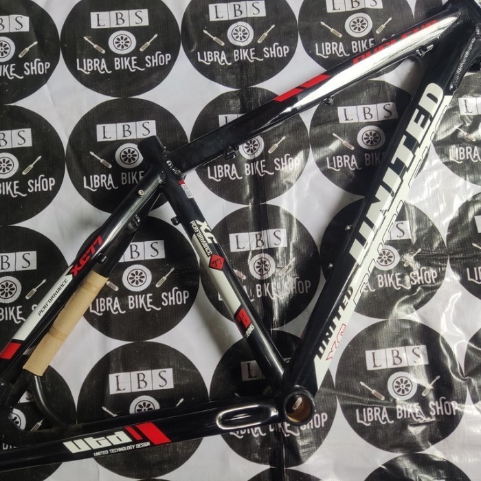 ✅New Only Frame United 26 Nucleus Xc77 Xc-77 Hitam Putih Merah Disc Brake Terbatas