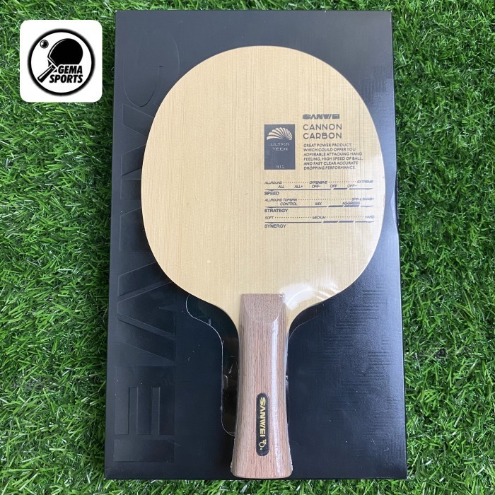 ✅Baru Kayu Bet Pingpong Tenis Meja Sanwei Cannon Carbon Fl Original Terbatas