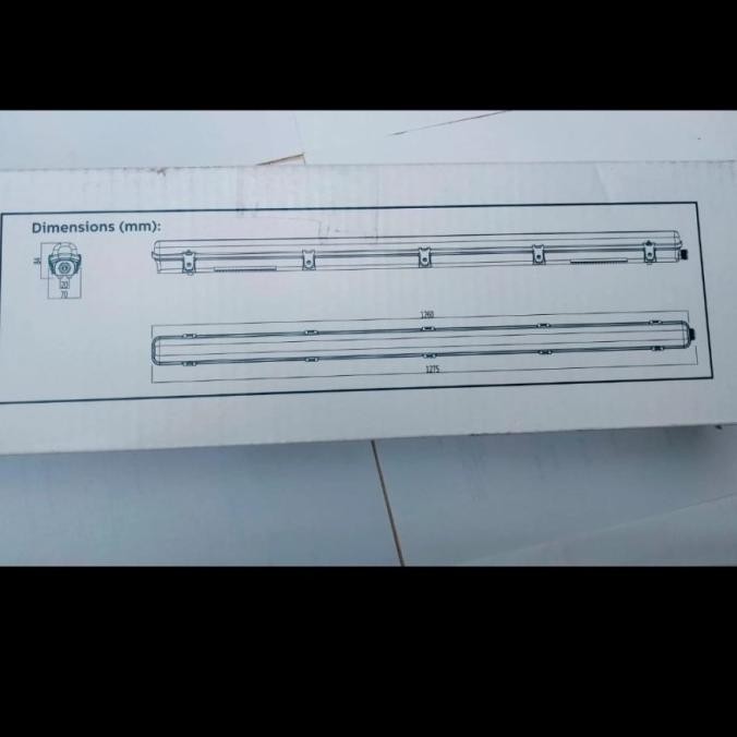 Kap Waterproof Tl Led Wt069C 1Xtled L1200 (Tanpa Lampu ) - Philips