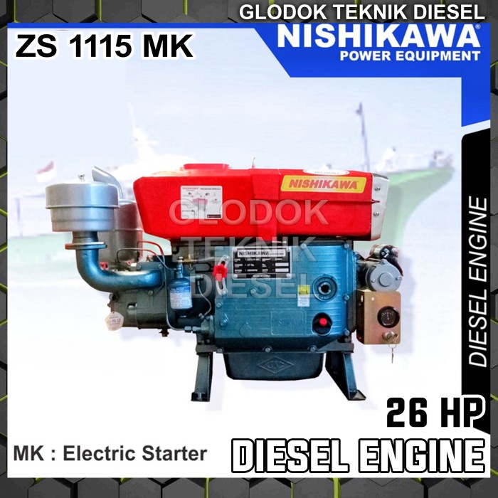 ✅Ori Nishikawa Mesin Penggerak Solar Engine Diesel 26 Hp Zs 1115 Mk Starter Terbaru