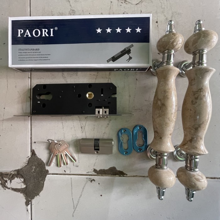Tarikan Handle Pintu Minimalis Set 40cm + bodi Paori