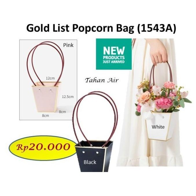 

Hot Sale Gold list popcorn bag kantong bunga tahan air barang florist 1543A ..