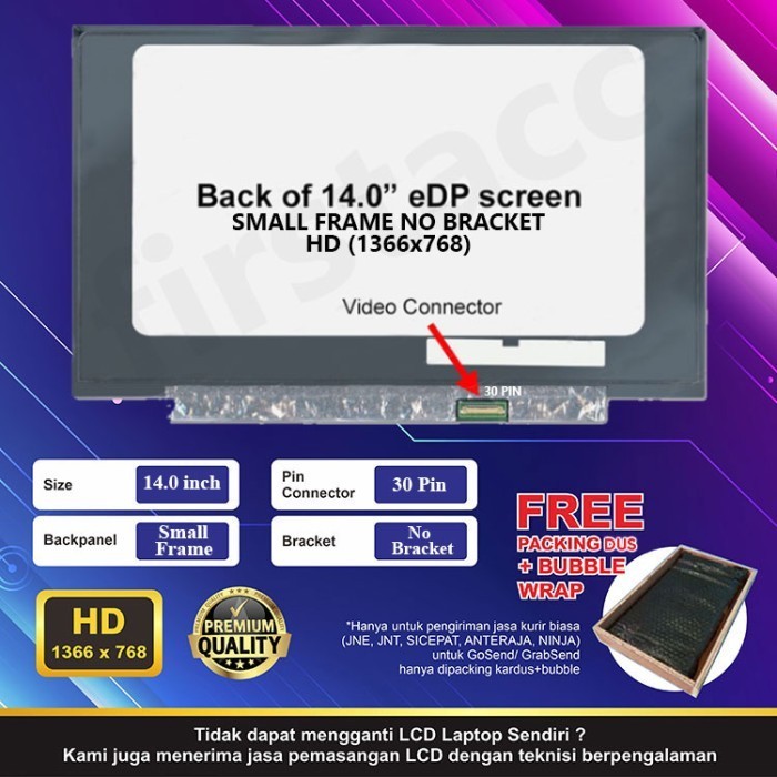 LED LCD Laptop HP 14S-DK0073AU 14 inch slim