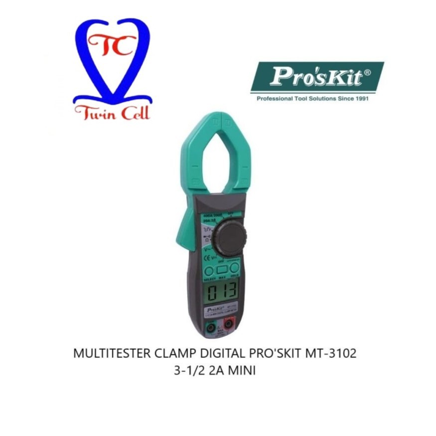 ✅Ready Multitester Clamp Digital Pro'Skit Mt-3102 3-1/2 2A Mini Berkualitas