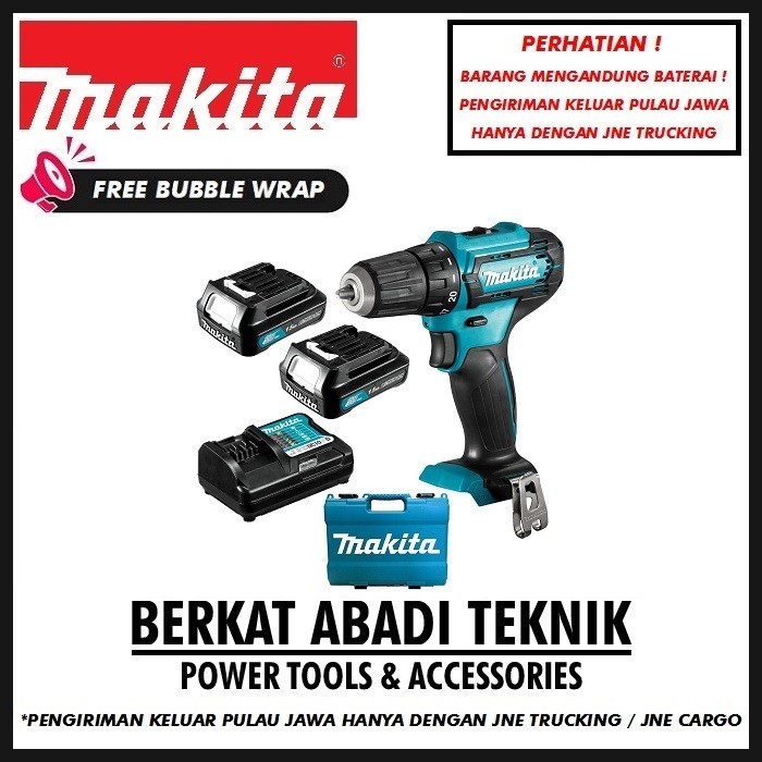 ✨New Makita Df333Dwye Bor Cordless Drill Batre Tangan Tanpa Kabel Mesin Terbaru