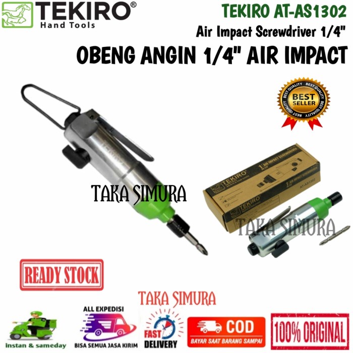✨New Air Impact Screwdriver 1/4 Inch Tekiro Obeng Angin Inch Mata Impek Diskon