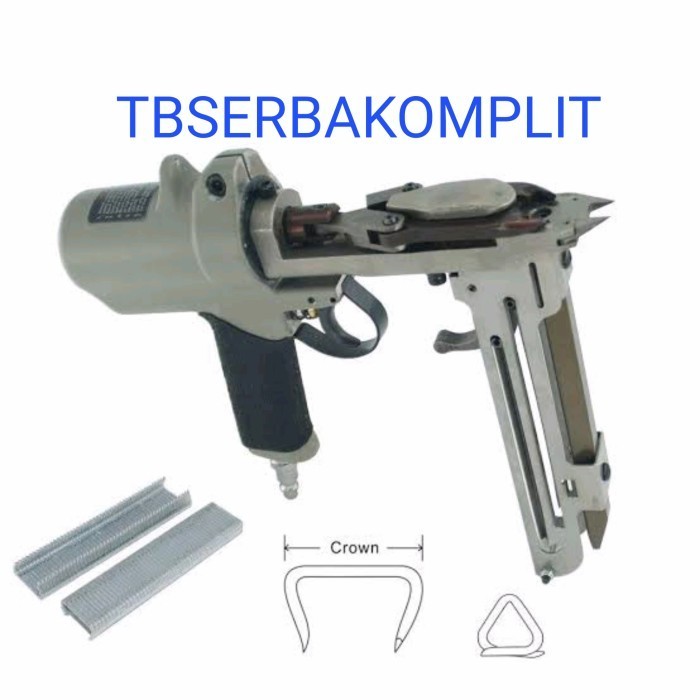 ✨New Ori Maxiim Hog Ring Hr-22 Air Nailer Stapler Gun Staples Matras Spring Bed Limited