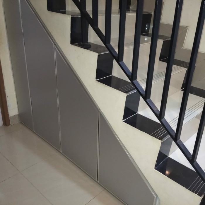 [New] Rak Aluminium  Pintu Bawah Tangga Aluminium Diskon