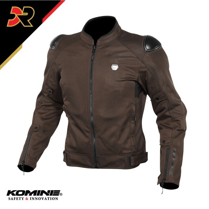 [Ori] Jk-147 Dark Brown Protect Street Mesh Jkt Jaket Komine Jk147 Terbaru