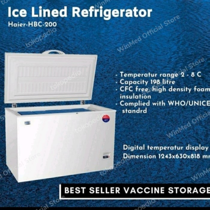 [New] Refrigerator Freezer Vaccine Haier Hbc 200 Kulkas Vaksin Haier Who Limited