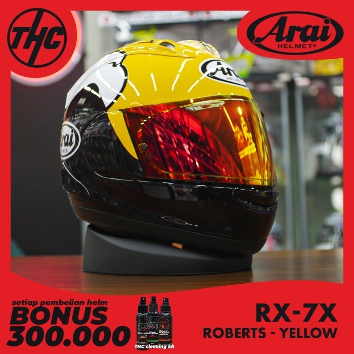 [Ori] Arai Helmet Rx-7X Kenny Roberts Yellow Terbaru