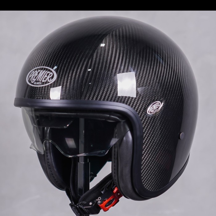 [Ori] Premier Vintage Evo Carbon  Helm Half Face  Helm Vintage Berkualitas