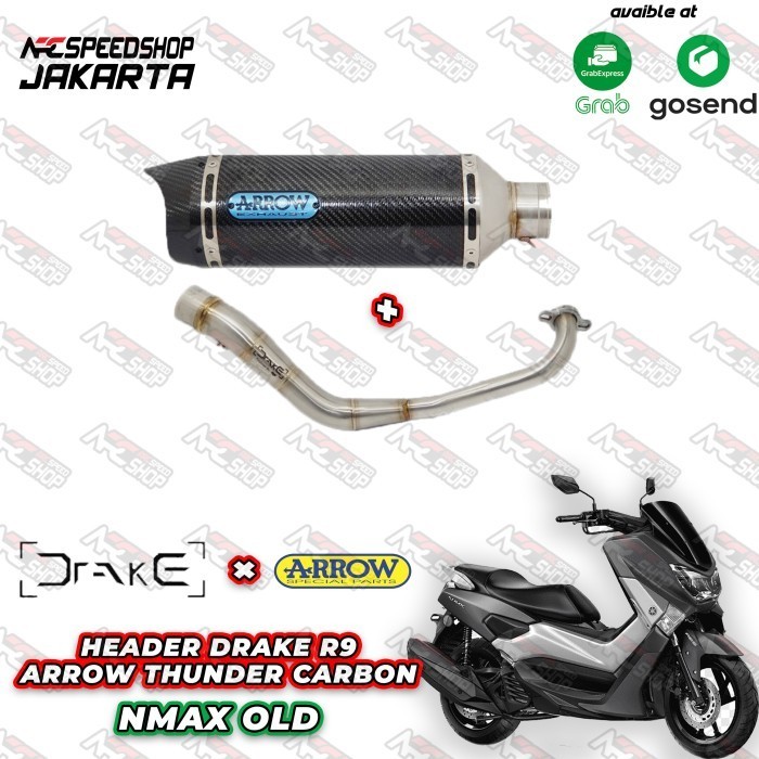 [Original] Knalpot Arrow Thunder Carbon Yamaha Nmax 155 Fullsystem Berkualitas