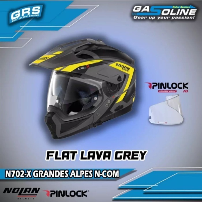 [Ori] Nolan N70-2 X Grandes Alpes Flat Lava Grey Terbaru