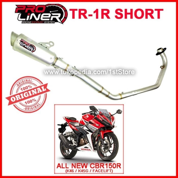 [Original] Proliner Tr1 Short All New Cbr150R Facelift K46 K45G Knalpot Racing Diskon