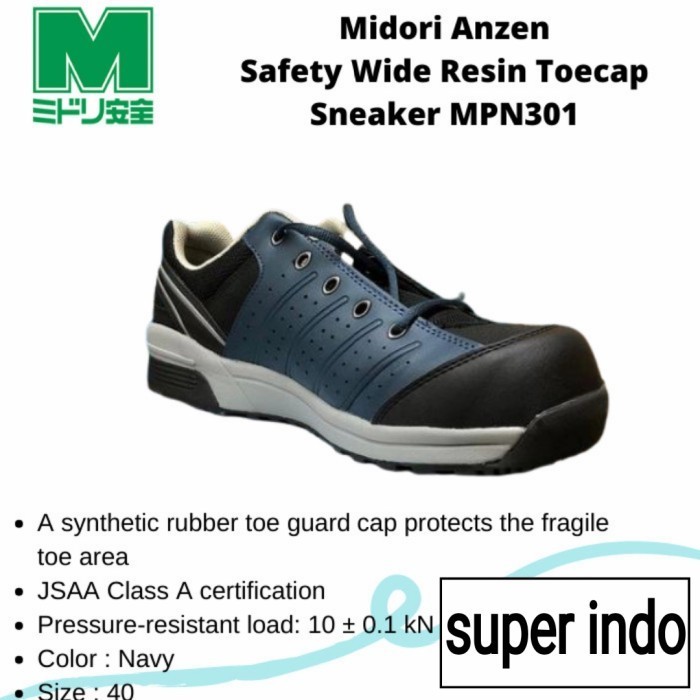 [New] Midori Anzen Safety Wide Resin Toecap Sneaker Mpn301 Sepatu Proyek Limited